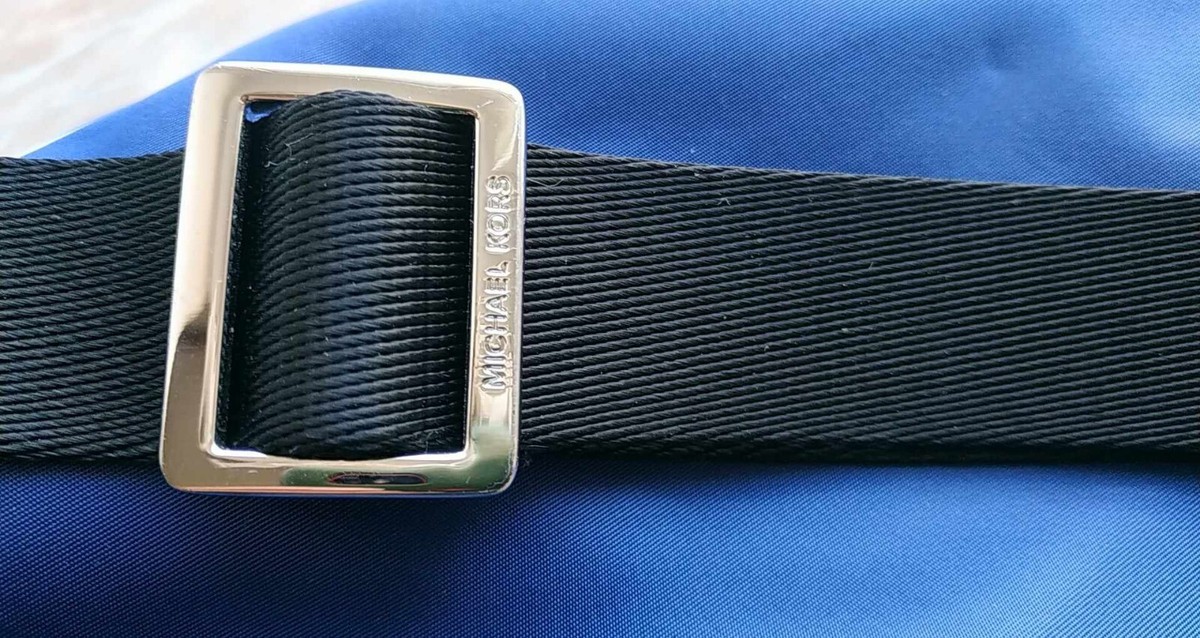 MICHAEL KORS OUTLET Kenly Medium Logo Tape Nylon Belt Bag | eBay