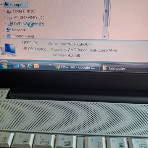 HP G60-125NR 15.6" Notebook (AMD Dual-Core/225GB HD/4GB Ram/WinVista - Picture 13 of 17