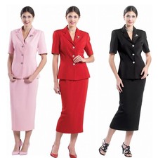 Best Women Suit - Soft Crepe Fabric - Standard to Plus Size shirt sleeve's L356