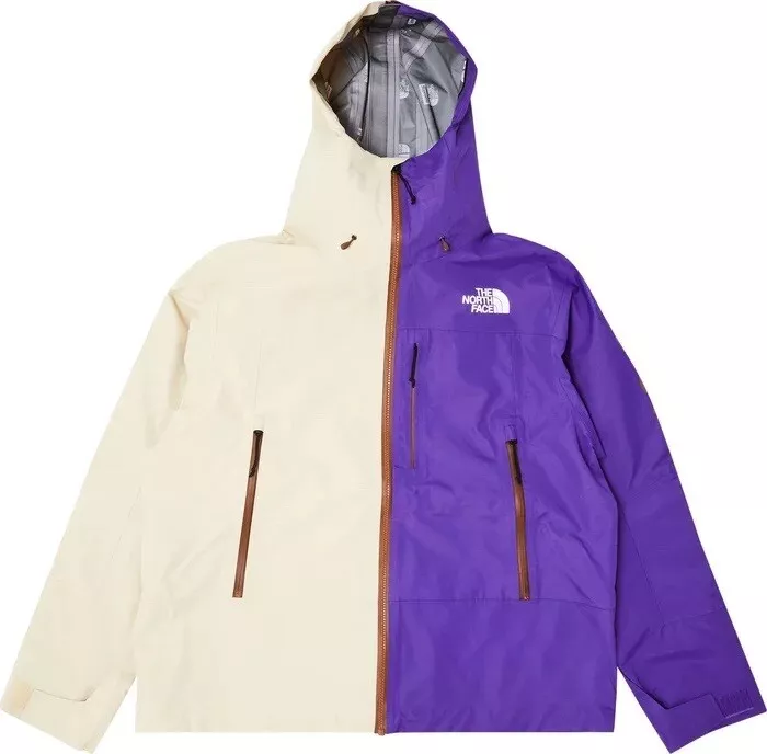 Veste coque fendue face Supreme The North beige/violet taille PETITE