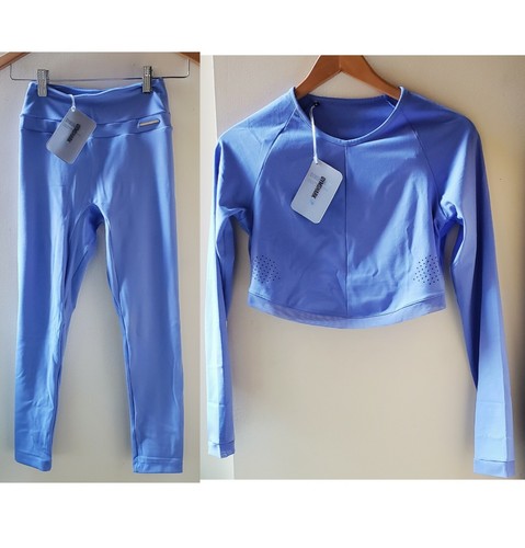 Blue Bundle Crop Top Leggings NWT SM 