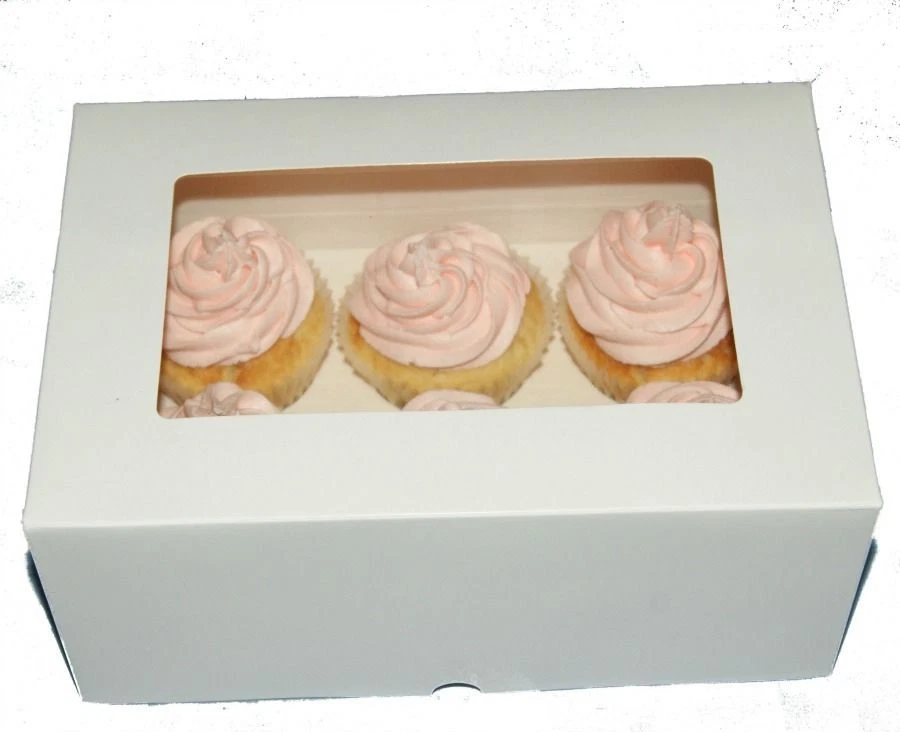 1,2,4,6 & 12 Hole Cupcake Box With Clear Window and Removable Tray (3 Inch Deep) - Image 3 of 4