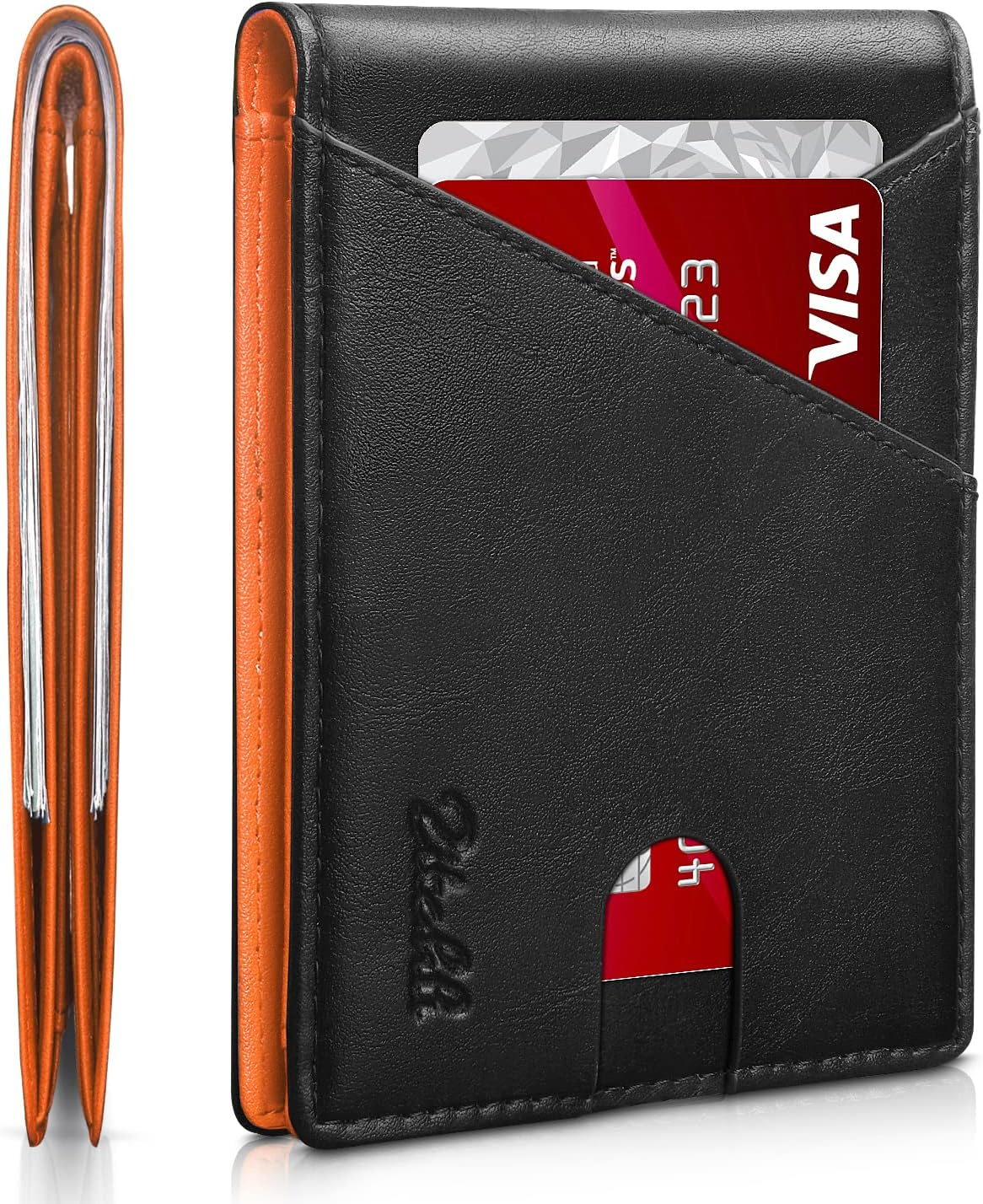 Slim RFID Blocking Leather Bifold Wallet for Men with 11 Slots & Gift Box-image