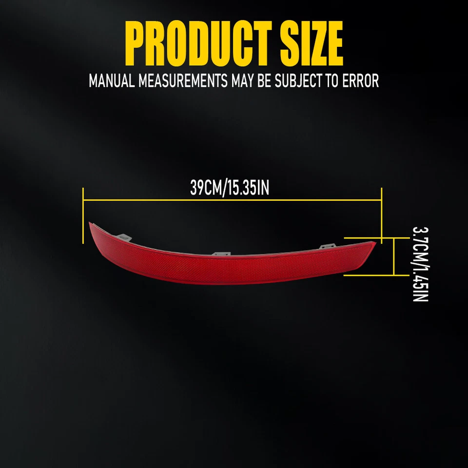 Par de reflectores de parachoques trasero para Mercedes-Benz X166 GL450 GL500 GLS450 2013-2016 Foto 4 de 4