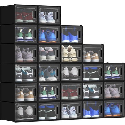TAUS 12/24/36PCS Shoe Storage Box Organizer Stackable Sneaker Case Container XL