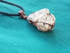 Natural Mountain Granite Necklace Reversible Copper Wire Wrapped Pendant Charm