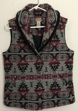 Duluth Trading Co Women's 3-pocket Festivest Sherpa Vest Size M Southwest Nwot