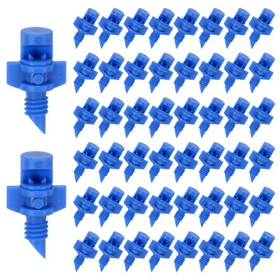 100Pcs Misting Nozzles 90° Emitter Sprinklers Garden Irrigation System [Blue]