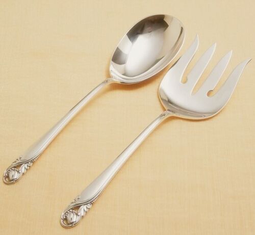 Blossom Time by International Sterling Silver 2 piece Salad Set 9", all silver - 第 1/1 張圖片