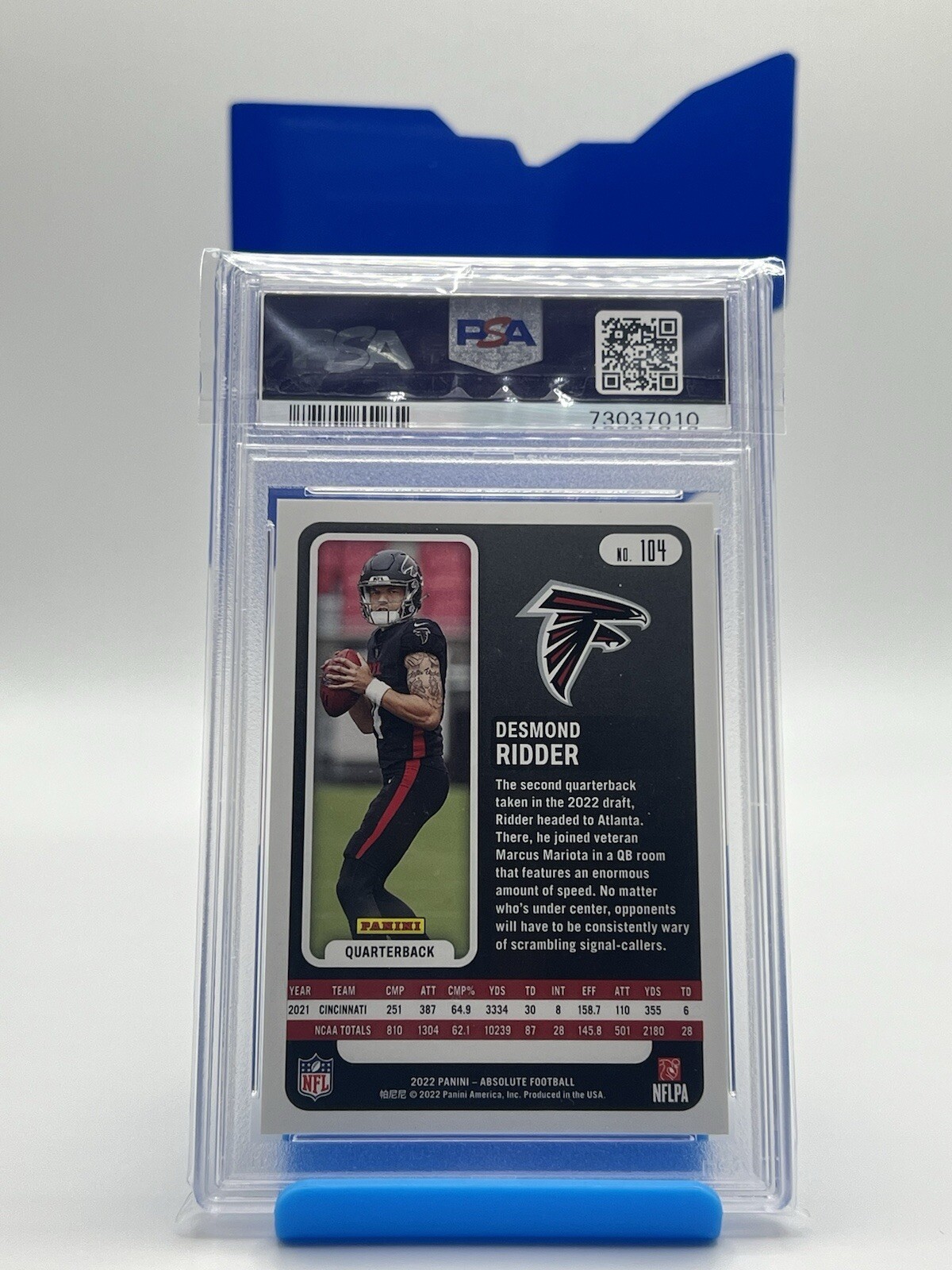 2022 Panini Absolute - Rookies Desmond Ridder #104 Orange Mosaic /199 ...