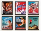 Lot: 6 Posters North Korea North Korea Kim Jong-un Propaganda Posters