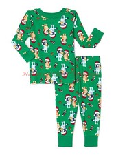 BLUEY Christmas Pajamas Holiday Dog Toddler Size 18M-5T Girl Shirt Cotton Disney