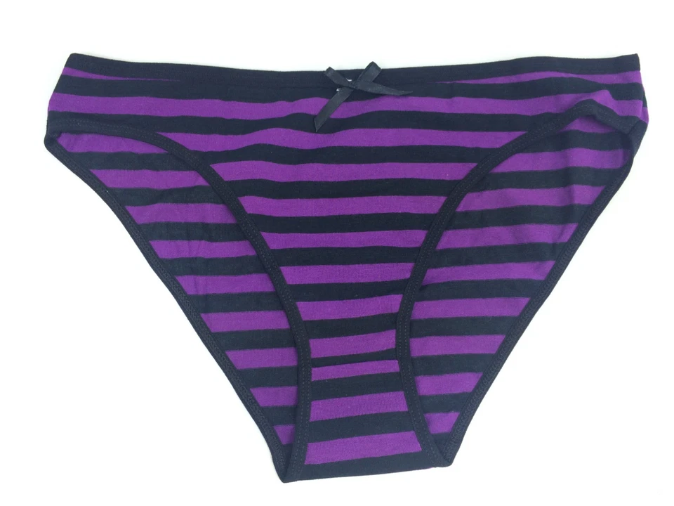 Nabtos 6 Womens Cotton Bikini Underwear Panties Stripes Color Briefs Lot Size XL - Image 3 of 4