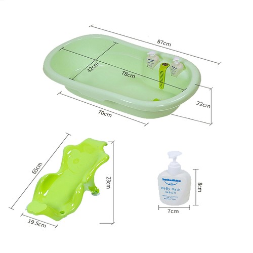 Extra Large Baby Infant Toddler Child kids Bath tub w/ Support Seat Thermometer - Picture 3 of 15