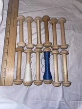 Weavers Wood Quills Bobbins Spools Spindles Wooden Barn Core