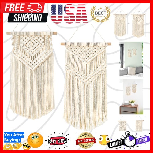 Chic 2-Piece Macrame Wall Hanging Set - Unique Tapestry Decor for Modern Homes