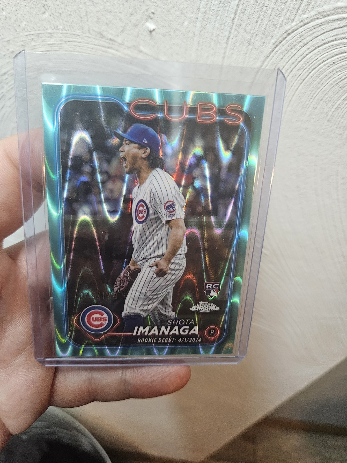 2024 Topps Chrome Update - Rookie Debut Shota Imanaga #USC95 Aqua Raywave /199