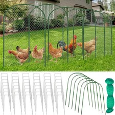 2.1 x 32.8 FT Portable Chicken Tunnel - Outside Chicken Coop Tunnel, Quick In...