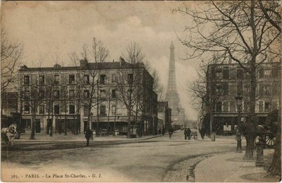 CPA PARIS 15e Place St-Charles (925251)