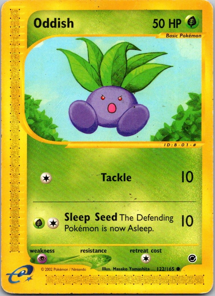 Oddish 122/165 Expedition Base Set Pokemon TCG C DMG
