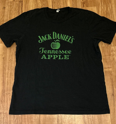 Jack Daniels Tennessee Apple Whiskey Adult Size XL Black T-Shirt 100% Cotton