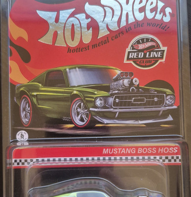 Hot Wheels Red Line Club Mustang Boss Hoss 1:64 Olive Chrome Limited Edition Car