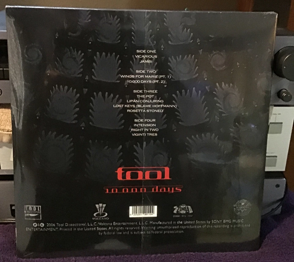 Tool 10,000 Days 2xLP European Import On Colored Wax - Sealed Mint - Image 2 of 2