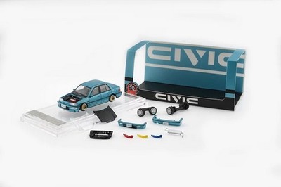 BMC 1/64 Honda CIvic EF2 Blue Diecast Car Model Toy Collection Gift NIB