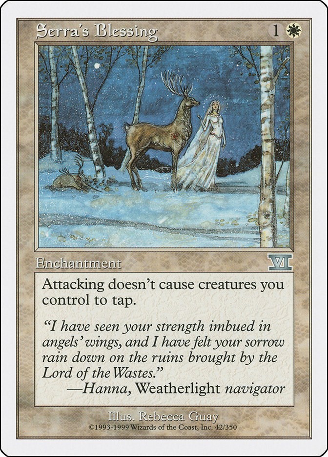 Serra's Blessing #42 ** (LP) - Classic Sixth Edition MTG