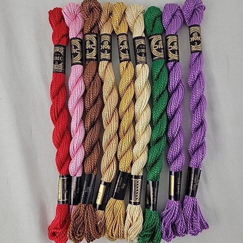 DMC Pearl Cotton Floss Lot of 9 Skein #3 Embroidery Needlepoint X Stitch Crewel - Picture 4 of 4