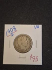 RARE! Silver 1908 S VG Barber Quarter Dollar Coin! Rare Find!
