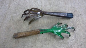 Two Vintage Hand Cultivator Rakes Garden Tools 5 Prong