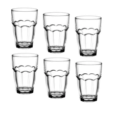 Rock Bar 16.25 oz. Cooler Stackable Tempered Beverage Glasses for Cold Drinks...