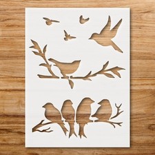 Bird Silhouette Wall Art Stencil for Nature - Inspired Decor - StencilAir