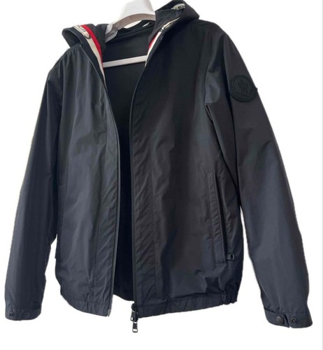 MONCLER Carles Giubbotto Nylon Jacket Men's XS Black Pre-Owned