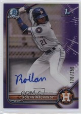 2022 Bowman Chrome Prospect Purple Refractor 176/250 Roilan Machandy Auto pe8