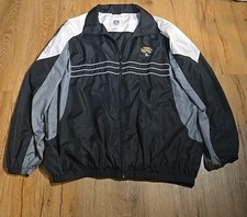 Jacksonville jaguars vintage NFL windbreaker jacket Gray Black White Size XXL
