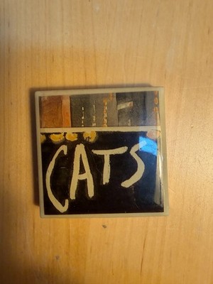 Vintage Cats Broadway Musical 1981 Collectible Art Tile Souvenir Fridge Magnet
