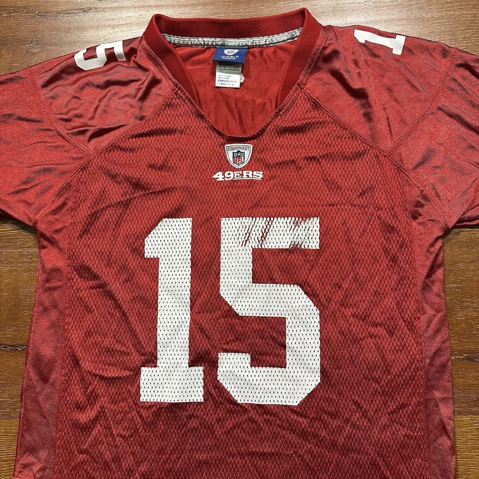 Camiseta de fútbol vintage Reebok San Francisco 49ers juvenil L Michael Crabtree #15 Foto 3 de 4