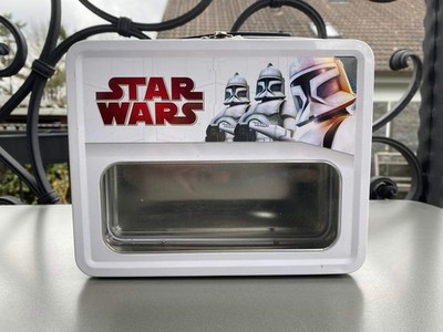 STAR WARS THE CLONE WARS Brotdose Blech Dose Koffer Box Metall 2010 Force Attax