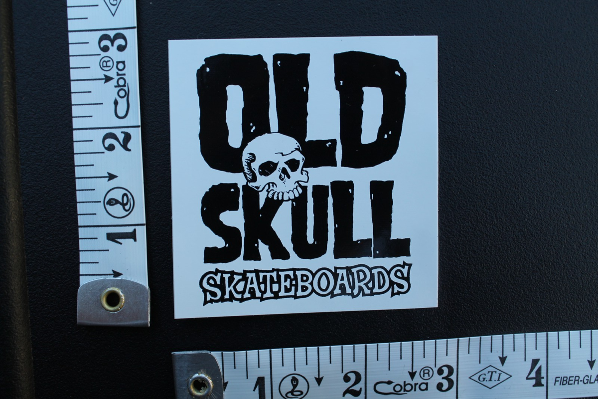 Old Skull Skateboards Punk Rock Black White Z88A Vintage
