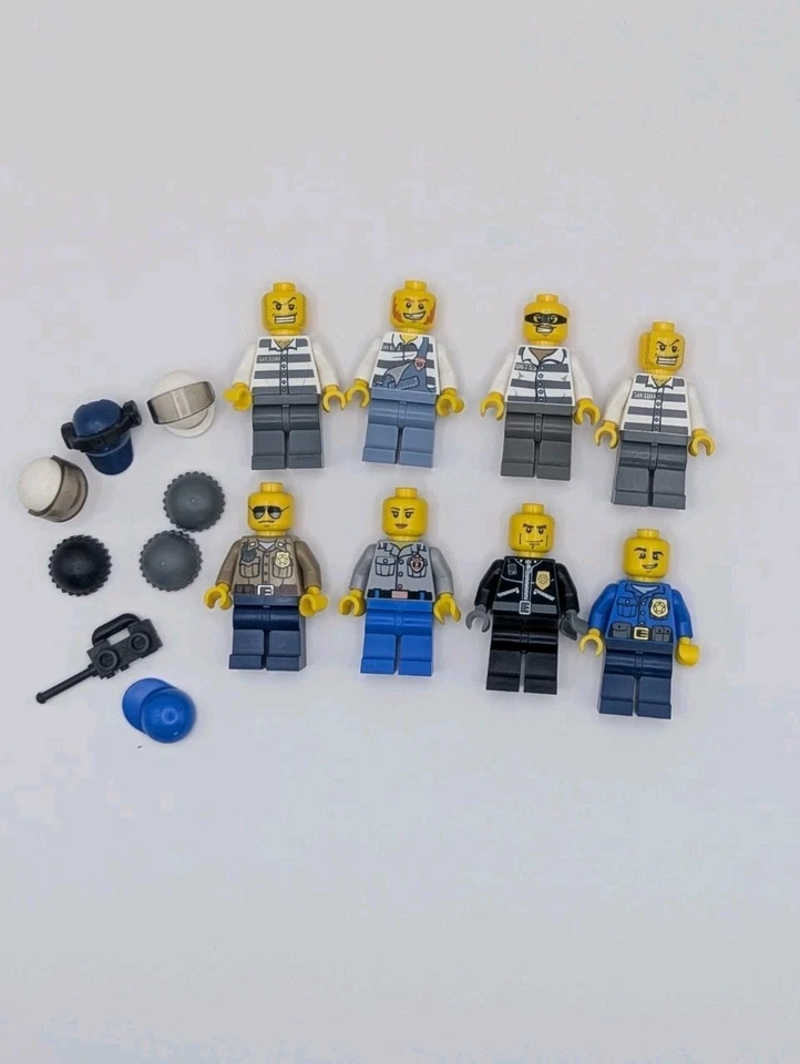 LEGO City Police & Crook Minifigure Lot (8) – Prisoners & Officers Bundle - Image 2 of 4