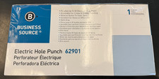 Business Source 62901 Electric 3-Hole Punch 30 Sheet Black - New In Box