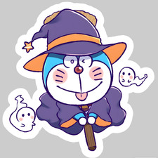  6 Doraemon Cute Waterproof Vinyl Sticker Decal Die-Cut