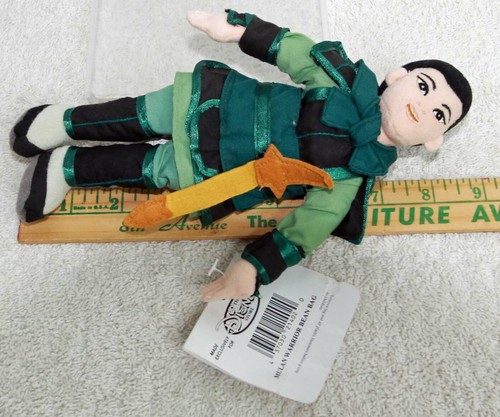 Mulan Warrior Disney Mini Bohne 7 Zoll Plüschtier mit Original-Etikett Neu - Bild 4 von 4