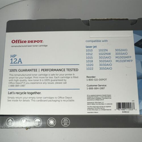 New Office Depot Reman Toner Cartridge Replaces HP 12A, Black - Picture 3 of 3