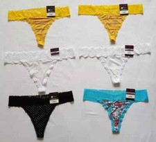 No Boundaries Micro / Lace Thong Panties Multicolor LOT OF 6 Size XL 17 