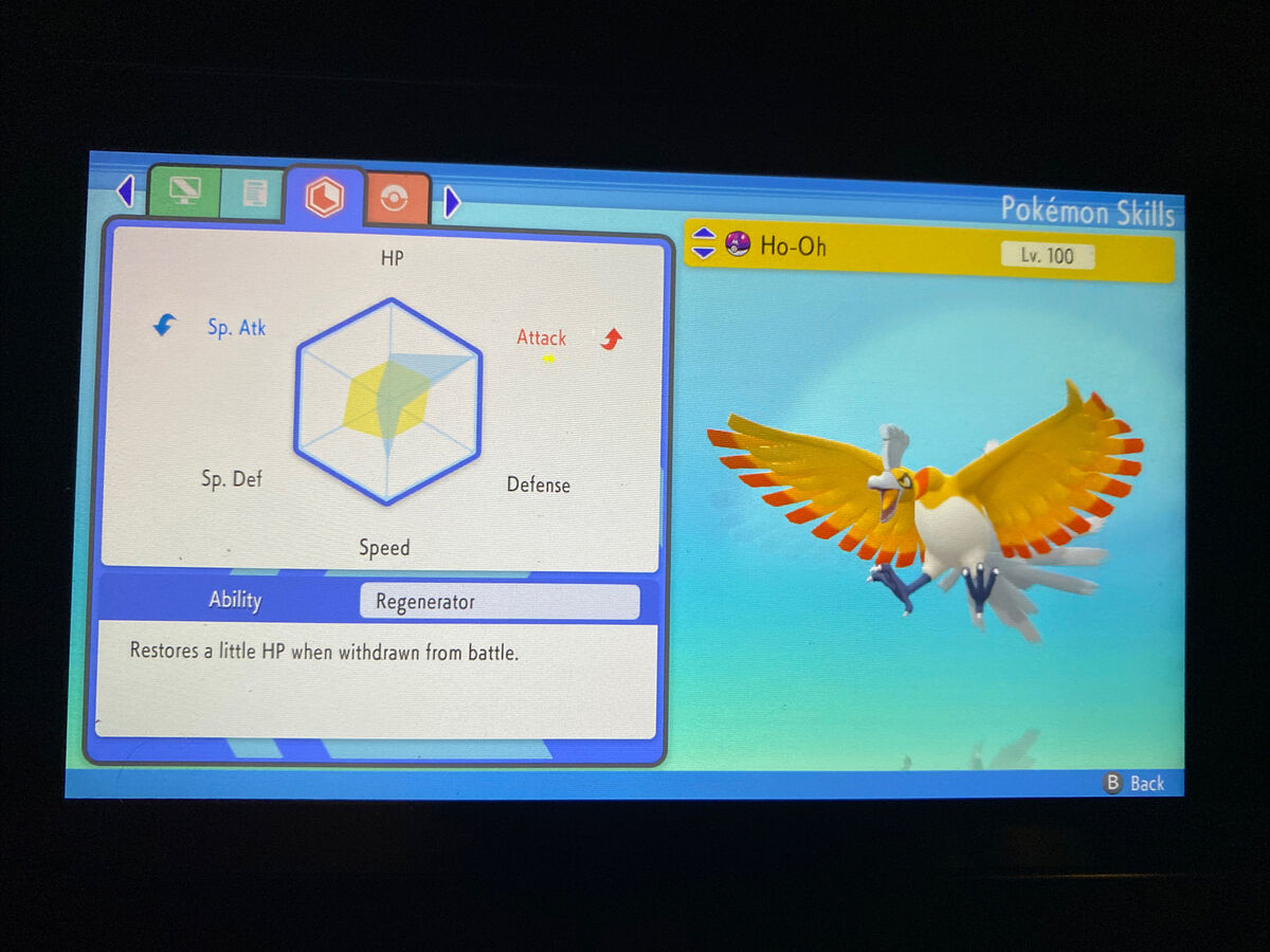 Shiny HO-OH 6IV / Pokemon Brilliant Diamond and Shining Pearl 