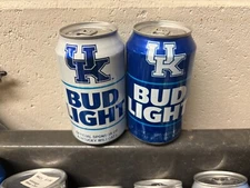 2-different Bud Light University of Kentucky  empty 12 oz. cans