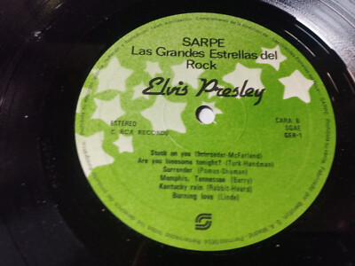 Elvis Presley Exitos Estrellas Rock RCA Sarpe - LP Vinilo 12'' VG Sin la portada